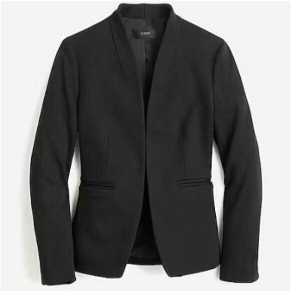 J. Crew Long Sleeve Going-Out Blazer in Stretch Twill Black Size 10 NWT - Picture 3 of 12